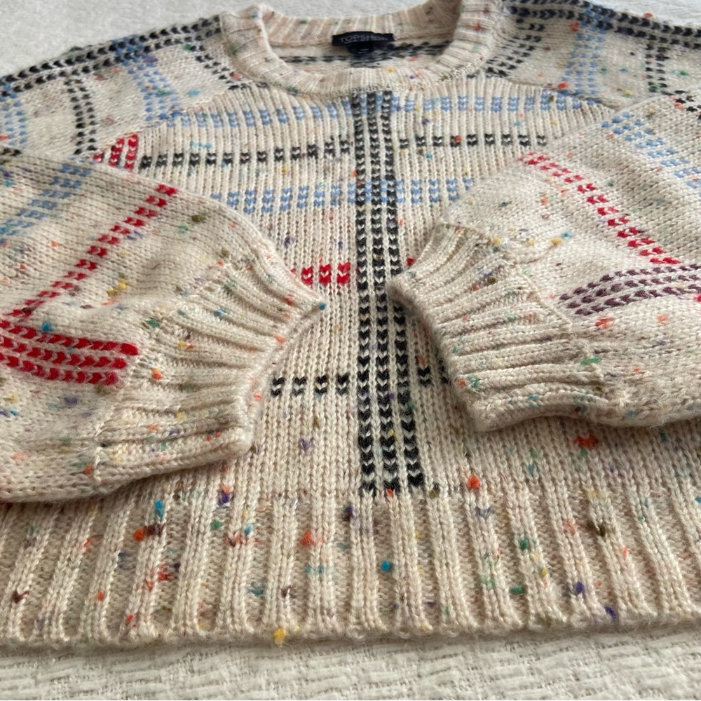 Topshop Check Pattern Sweater - Picture 12 of 14